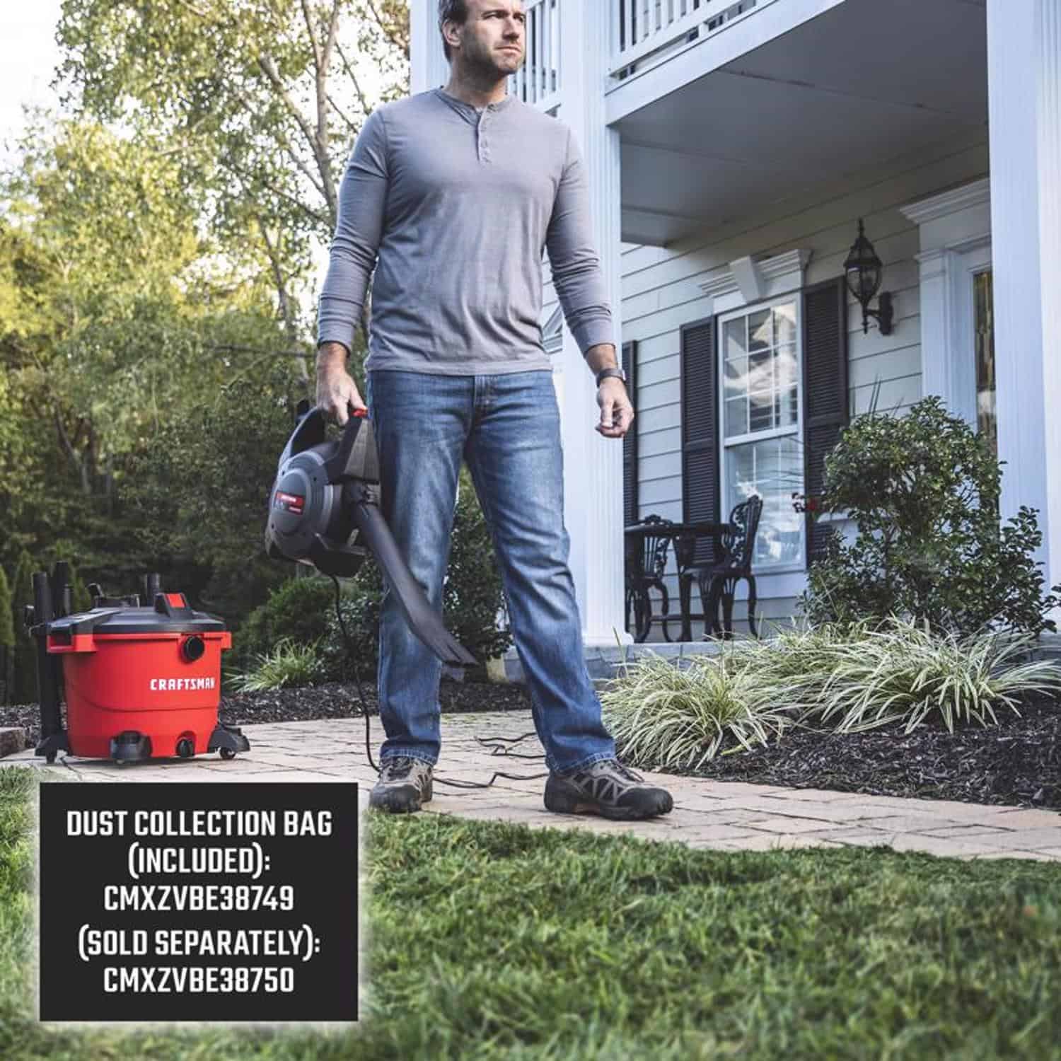 Craftsman CMXEVBE17607 16 gal Corded Wet/Dry Vacuum with Blower 12 amps 120 V 6.5 HP