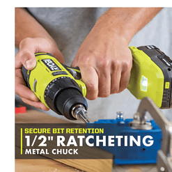 RYOBI PCL206K1 ONE+ 18V Cordless 1/2 in. Drill/Driver Kit with (1) 1.5 Ah Battery and Charger