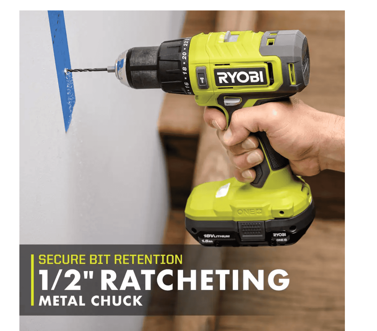 RYOBI PCL220B ONE+ 18V Cordless 1/2 in. Hammer Drill (Tool Only)