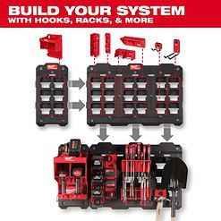 Milwaukee PACKOUT SHOP STORAGE 14.5 in. 1 drawer Garage Organizer Tethered Top Container 14.7 in. H