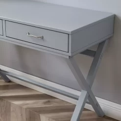 Linon Penney 2-Drawer Desk - Gray