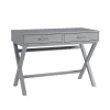 Linon Penney 2-Drawer Desk - Gray