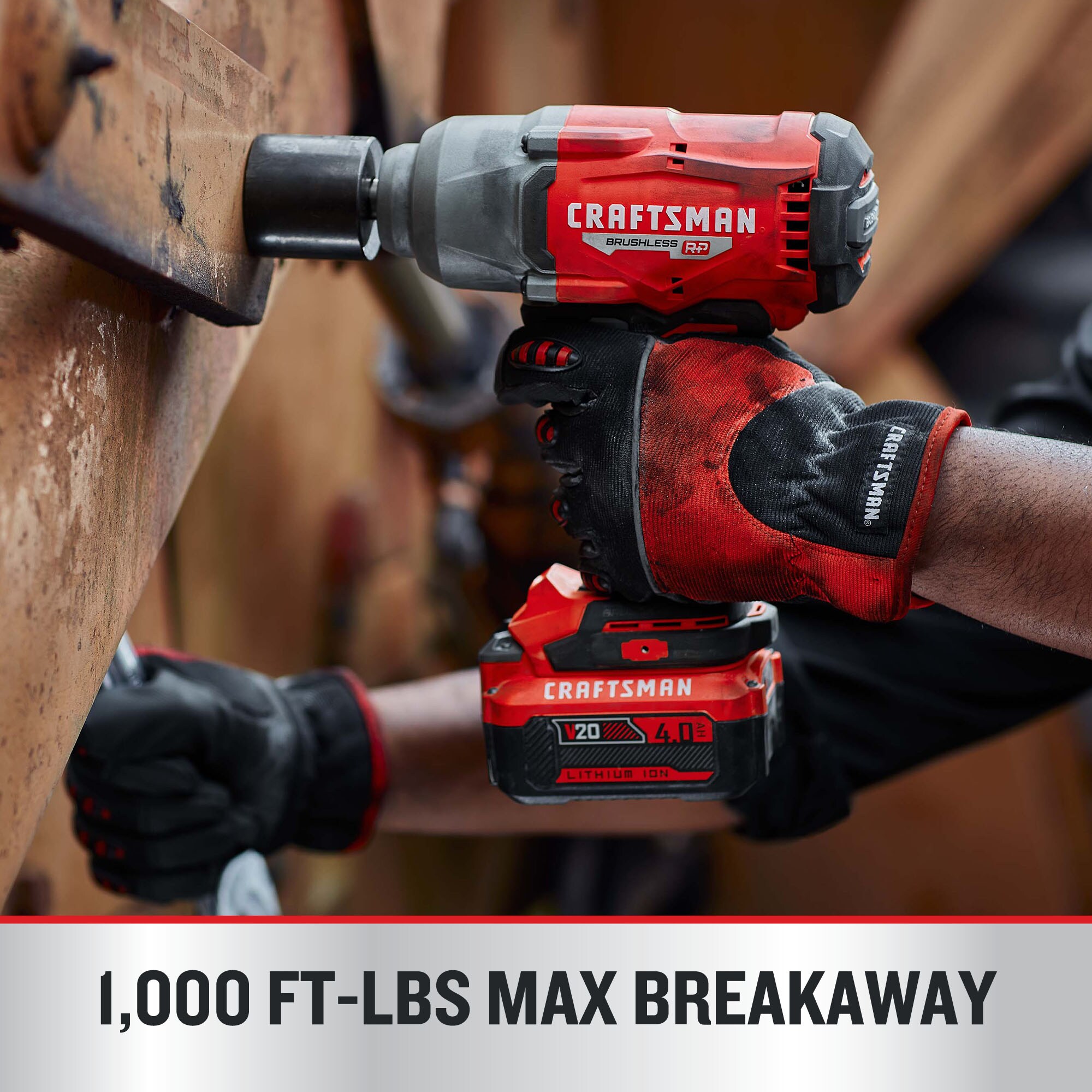 Craftsman V20 1/2 in. Cordless Brushless Impact Wrench w/Hog Ring Kit (Battery & Charger) - Image 5
