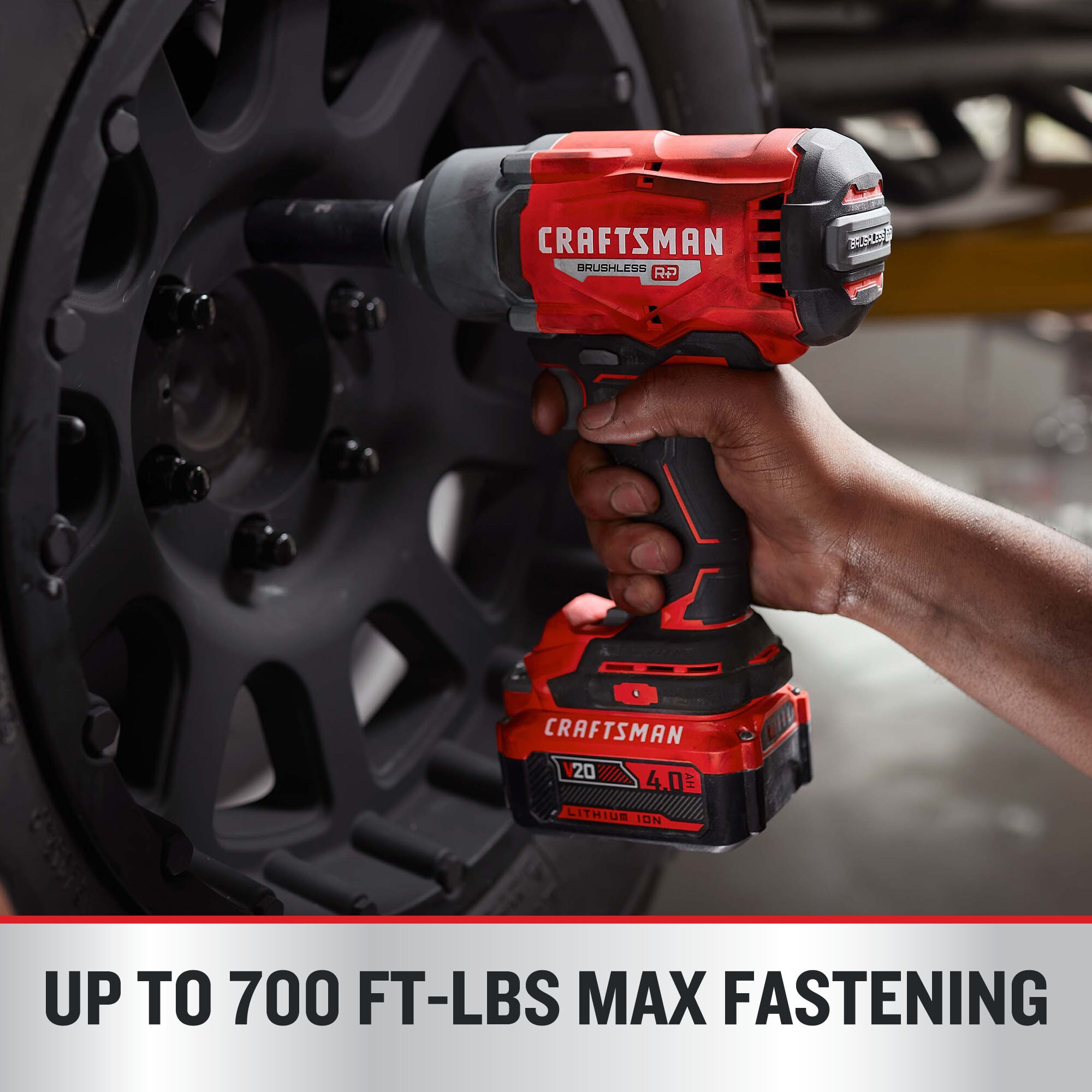 Craftsman V20 1/2 in. Cordless Brushless Impact Wrench w/Hog Ring Kit (Battery & Charger) - Image 7