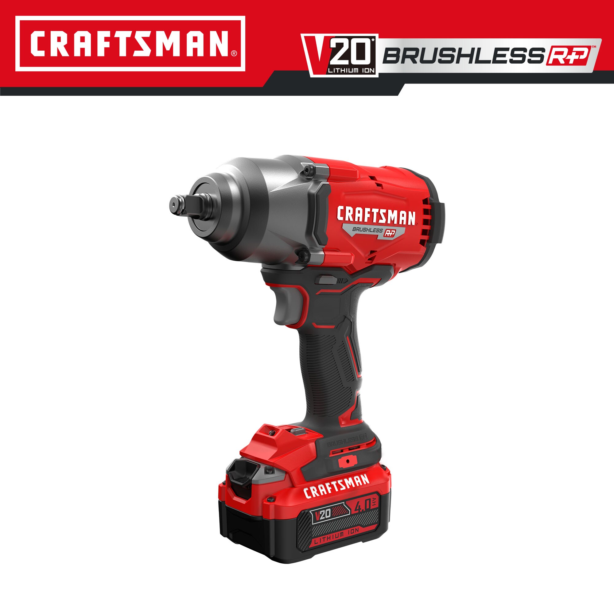 Craftsman V20 1/2 in. Cordless Brushless Impact Wrench w/Hog Ring Kit (Battery & Charger) - Image 2