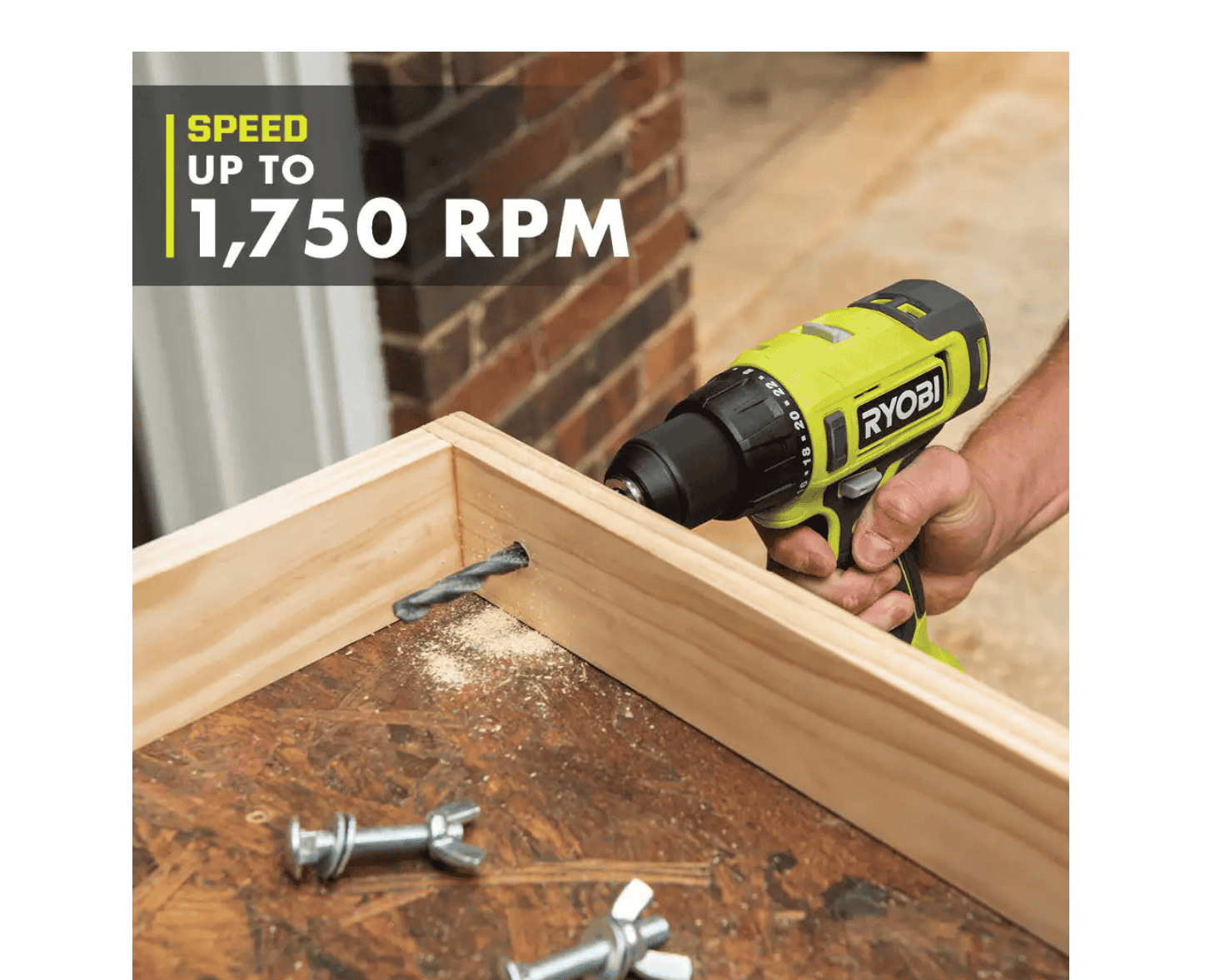 RYOBI PCL206K1 ONE+ 18V Cordless 1/2 in. Drill/Driver Kit with (1) 1.5 Ah Battery and Charger