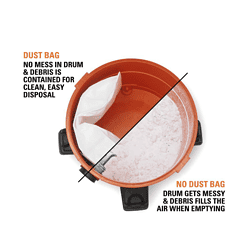 RIDGID HD06001 6 Gal. 3.5-Peak HP NXT Wet/Dry Shop Vacuum with Filter, Hose and Accessories