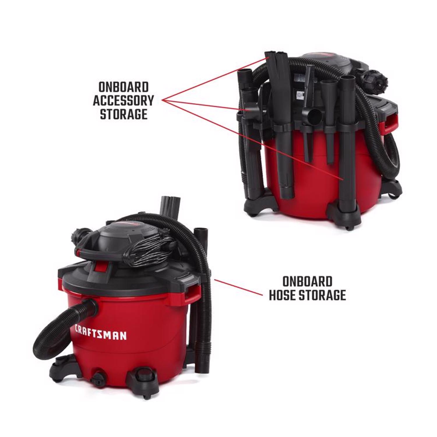 Craftsman CMXEVBE17607 16 gal Corded Wet/Dry Vacuum with Blower 12 amps 120 V 6.5 HP