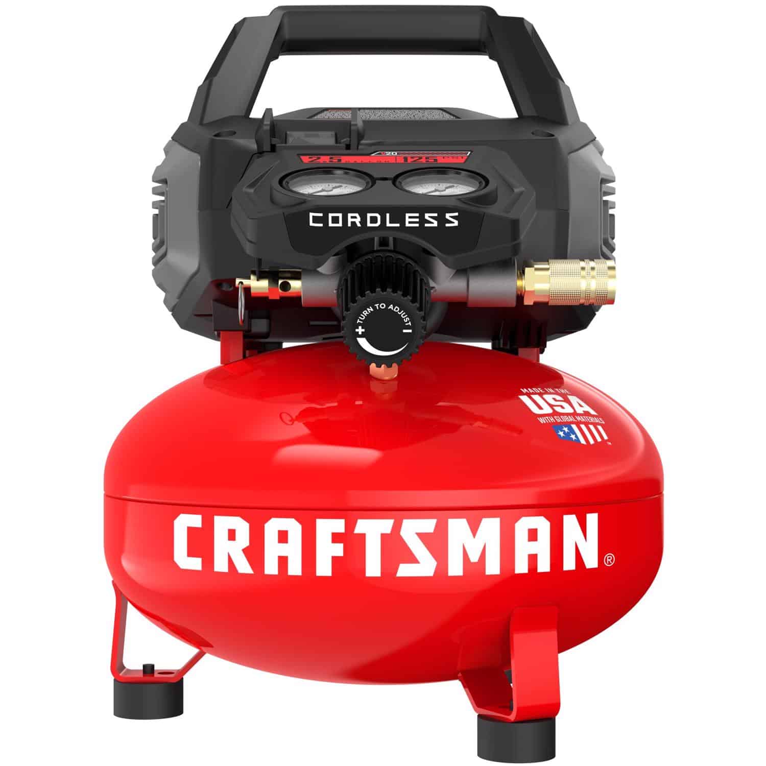 CRAFTSMAN CMCC2520B V20 RP 2.5-Gallon Portable Electric Cordless 125 PSI Pancake Air Compressor