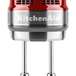 KitchenAid 9-Speed Digital Hand Mixer with Turbo Beater II Accessories and Pro Whisk - Candy Apple Red