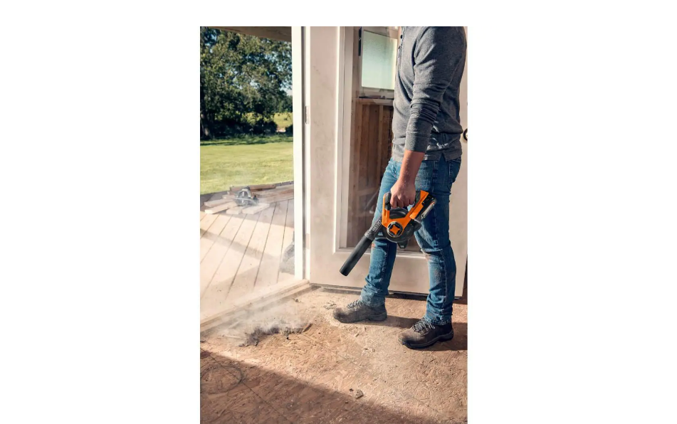 RIDGID R86043B 18V Lithium-Ion Cordless Compact Jobsite Blower with Inflator/Deflator Nozzle