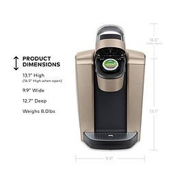 Keurig K-Elite Single Serve K-Cup Pod Coffee Maker, Brushed Gold