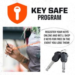 Kryptonite Kryptolok Standard Bike U-Lock with Cable, Heavy Duty Anti-Theft Bicycle U Lock