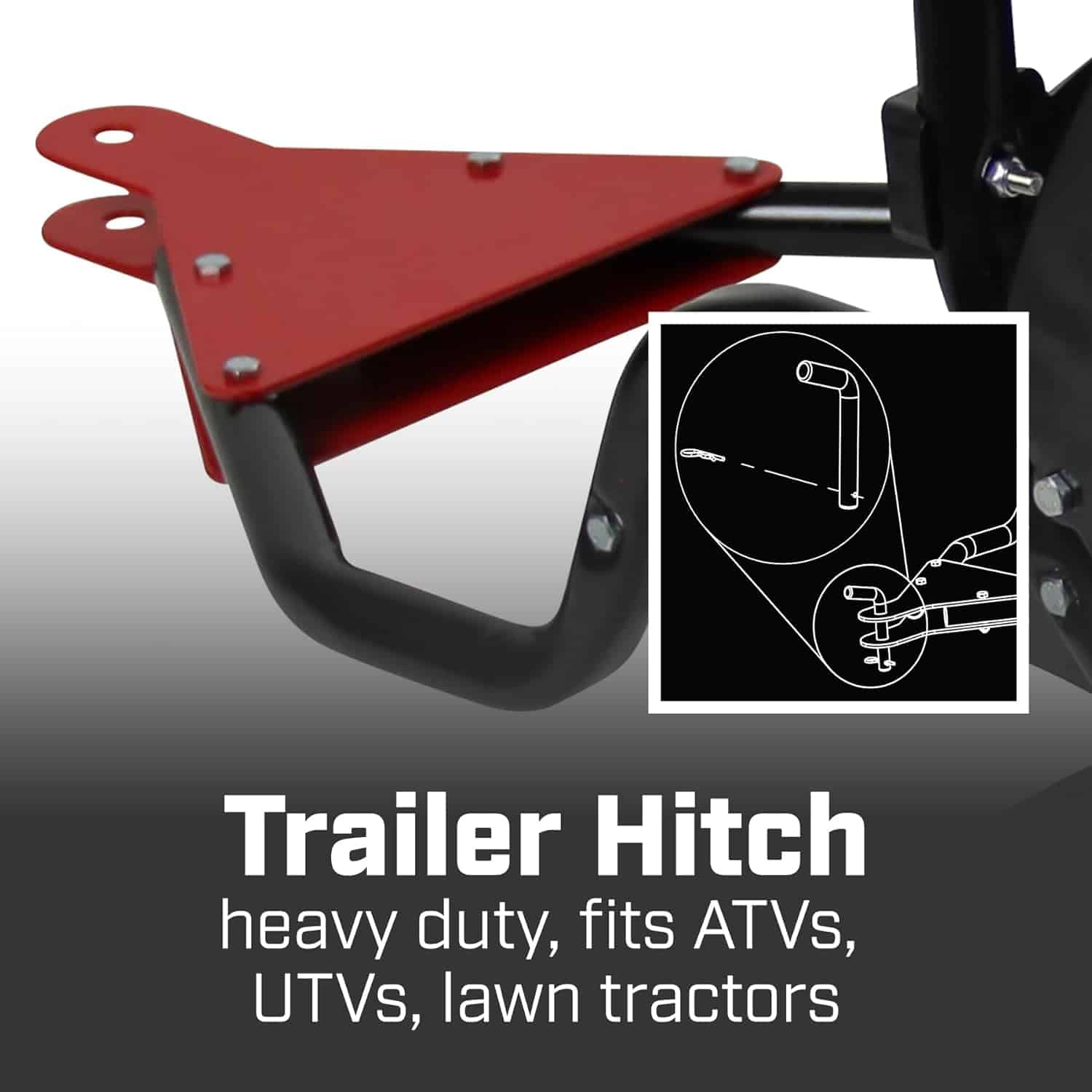 Chapin 8622B Made in The USA 150-Pound Tow and Pull Behind Spreader, Hitch Pins, Black