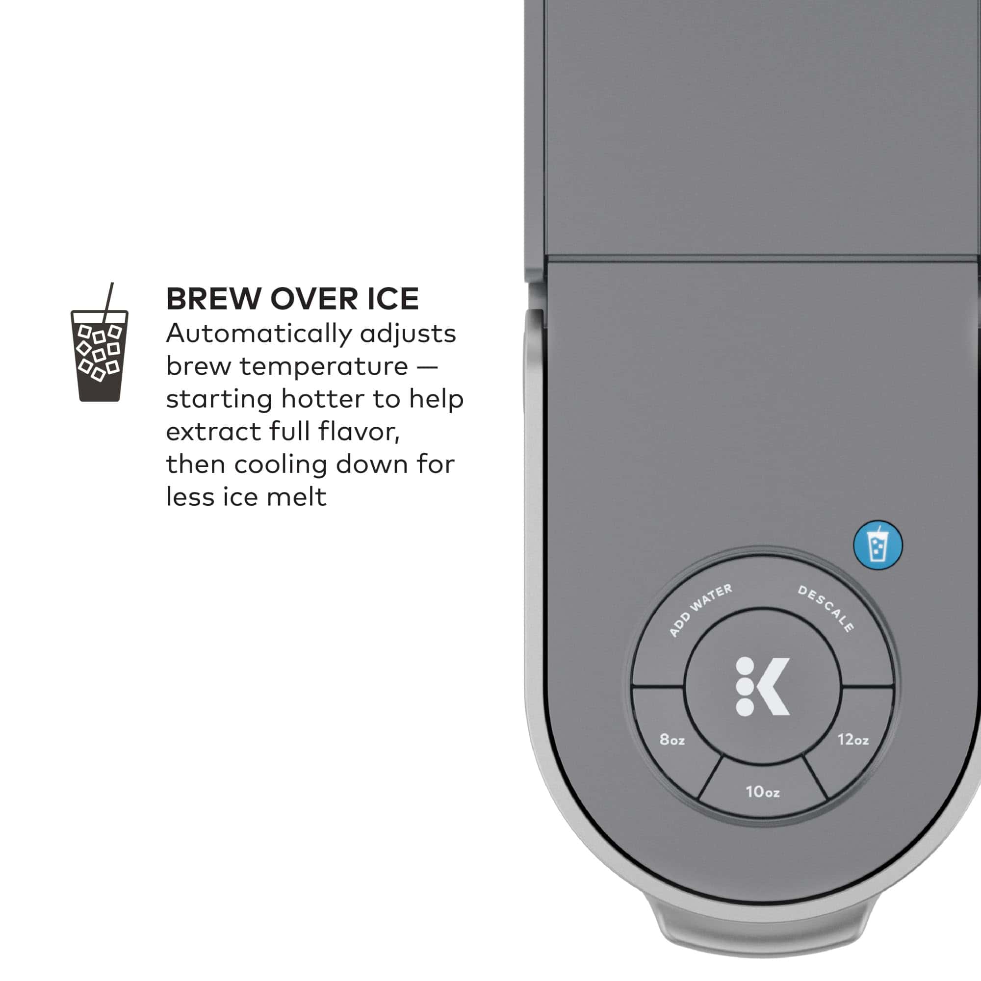 Keurig K-Slim + ICED Single Serve Coffee Maker, Brews 8 to 12oz. Cups, Gray