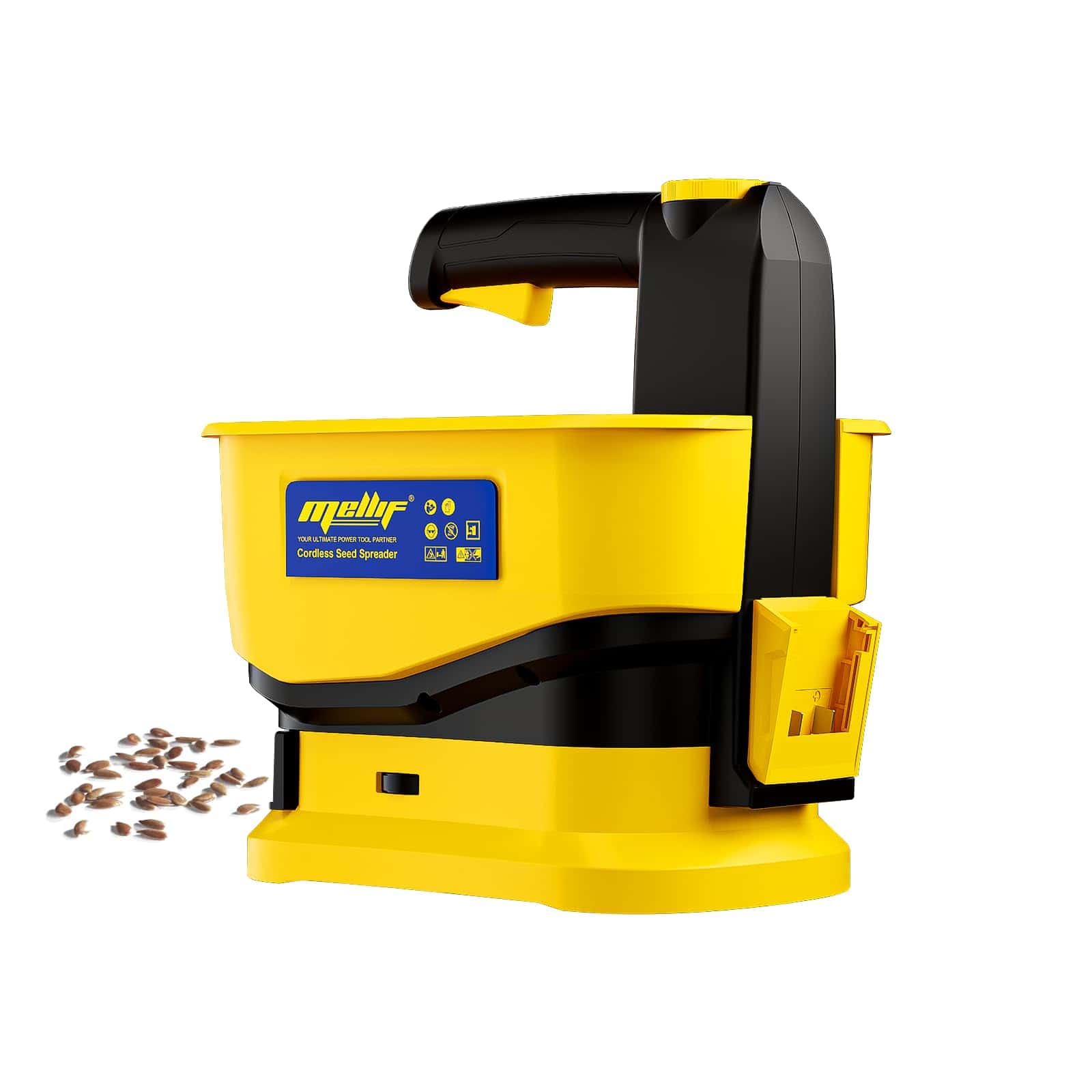 Mellif Cordless Handheld Spreader for Dewalt 20V MAX Battery, Power Fertilizer Spreader Available Year-Round