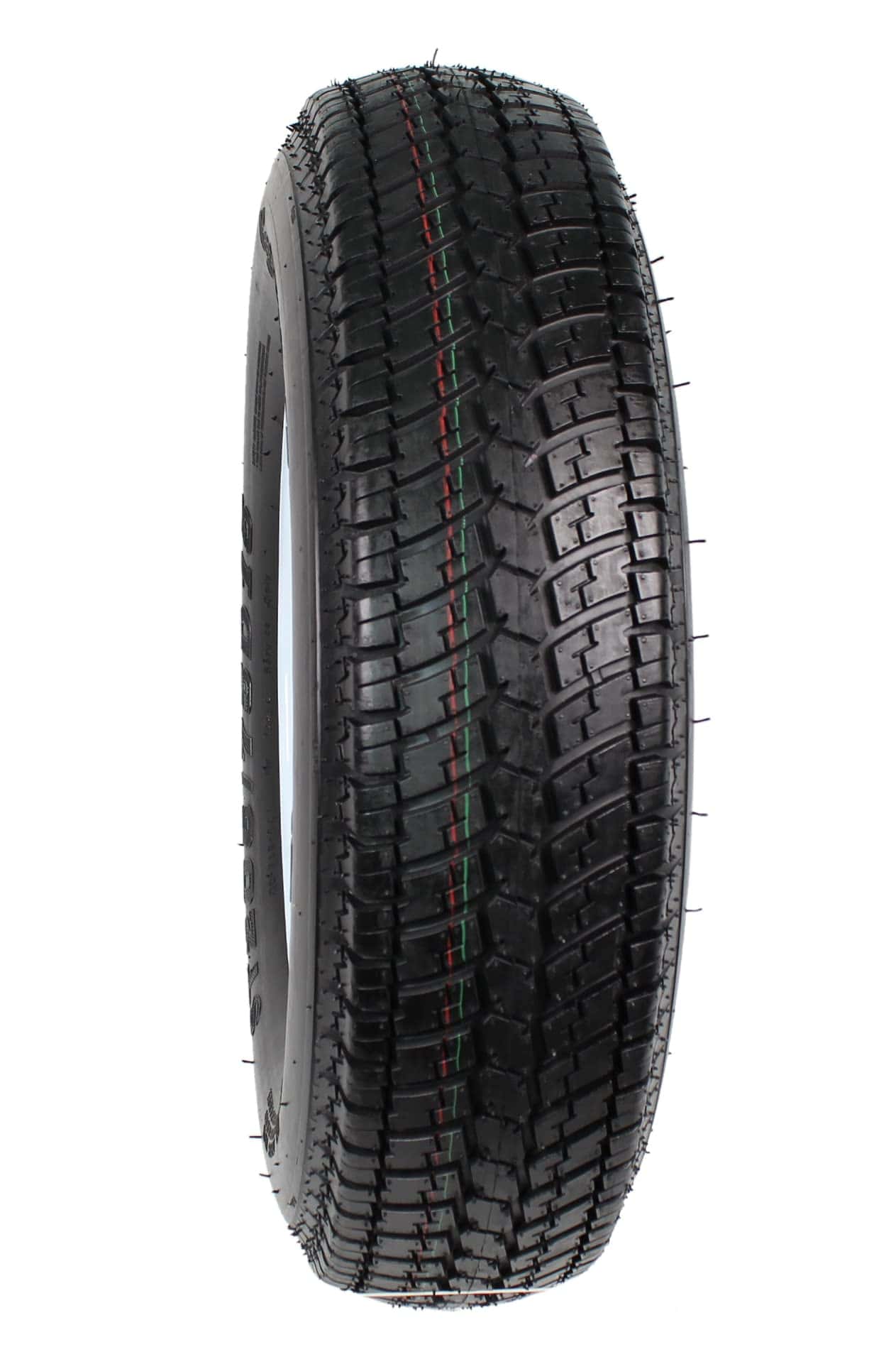 eCustomRim Trailer Tire On Rim ST205/75D15 F78-15 205/75-15 LRC 5 Lug Wheel White Spoke