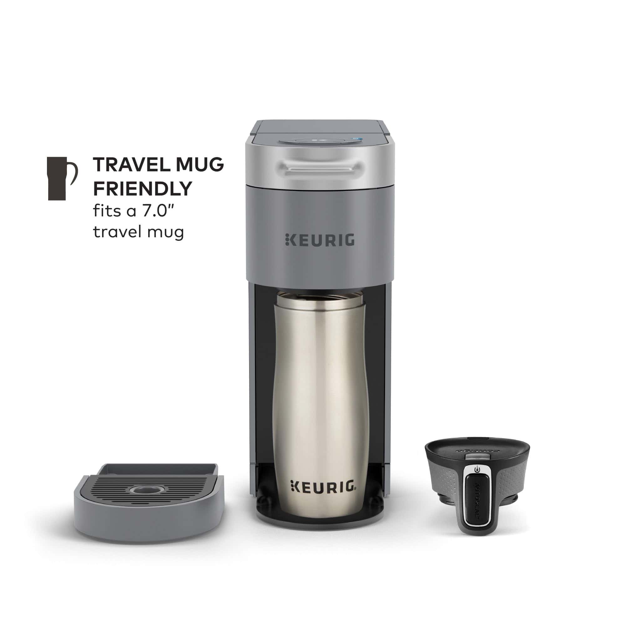 Keurig K-Slim + ICED Single Serve Coffee Maker, Brews 8 to 12oz. Cups, Gray