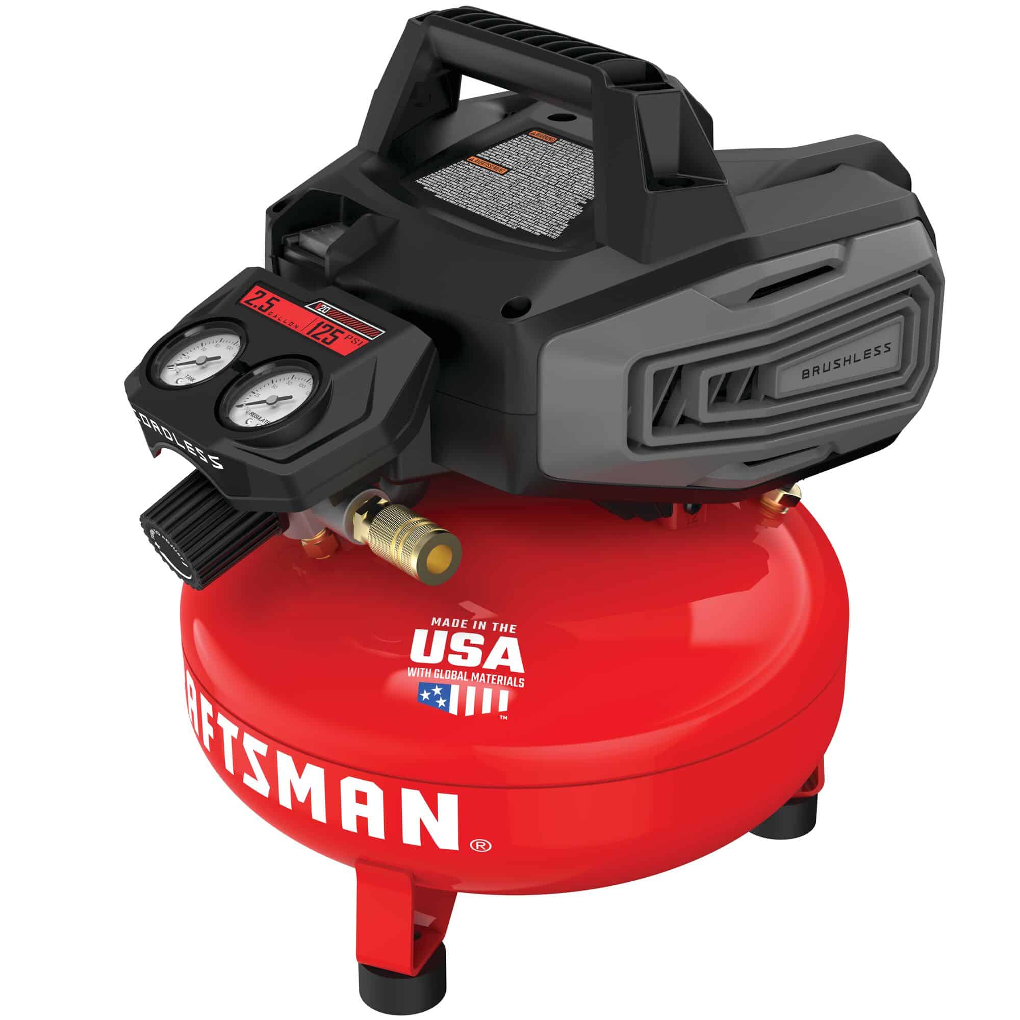 CRAFTSMAN CMCC2520B V20 RP 2.5-Gallon Portable Electric Cordless 125 PSI Pancake Air Compressor