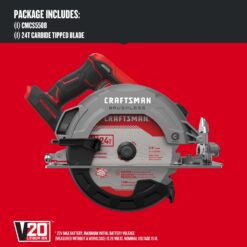 Craftsman CMCS550B V20 7-1/4 in. Cordless Brushless Circular Saw Tool Only