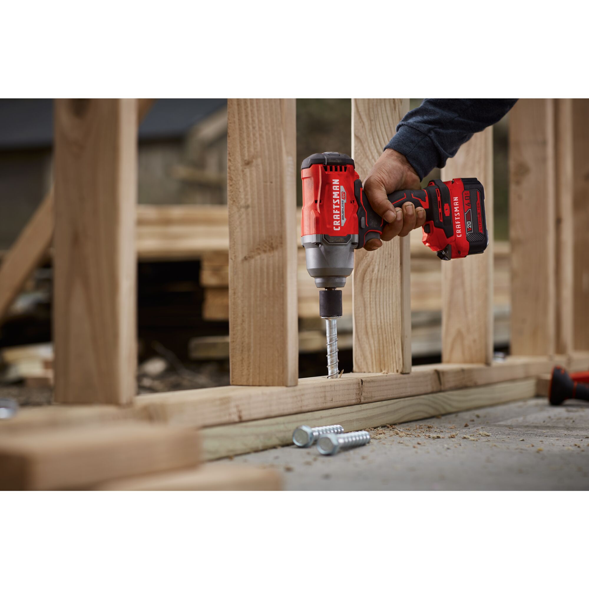 Craftsman V20 1/2 in. Cordless Brushless Impact Wrench w/Hog Ring Kit (Battery & Charger) - Image 16