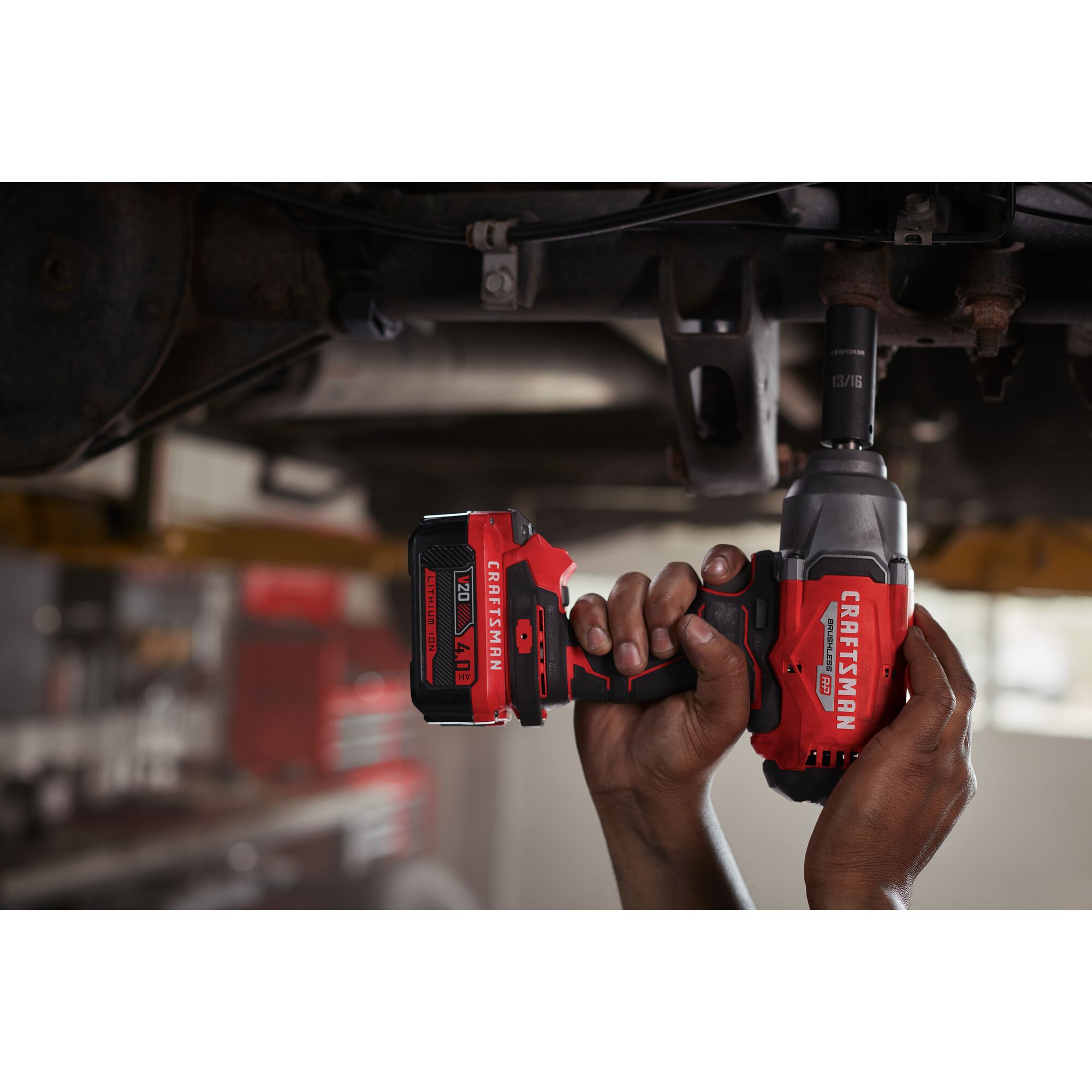 Craftsman V20 1/2 in. Cordless Brushless Impact Wrench w/Hog Ring Kit (Battery & Charger) - Image 15