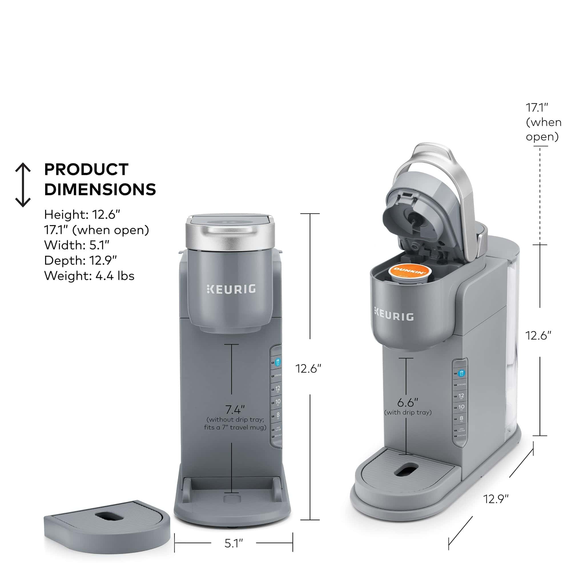 Keurig K-Iced Single Serve Coffee Maker - Brews Hot and Cold - Gray