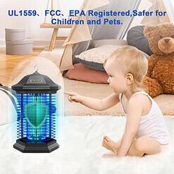 AMUFER Bug Zapper Mosquito Zapper for Outdoor & Indoor, 2 Safety Protection Technologies
