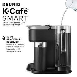 Keurig K-Cafe SMART Single Serve K-Cup Pod Coffee, Latte and Cappuccino Maker, Black