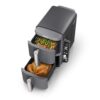 Ninja SL401 DoubleStack XL 2-Basket Air Fryer, DoubleStack Technology Cooks 4 Foods at Once, Compact Design, Grey