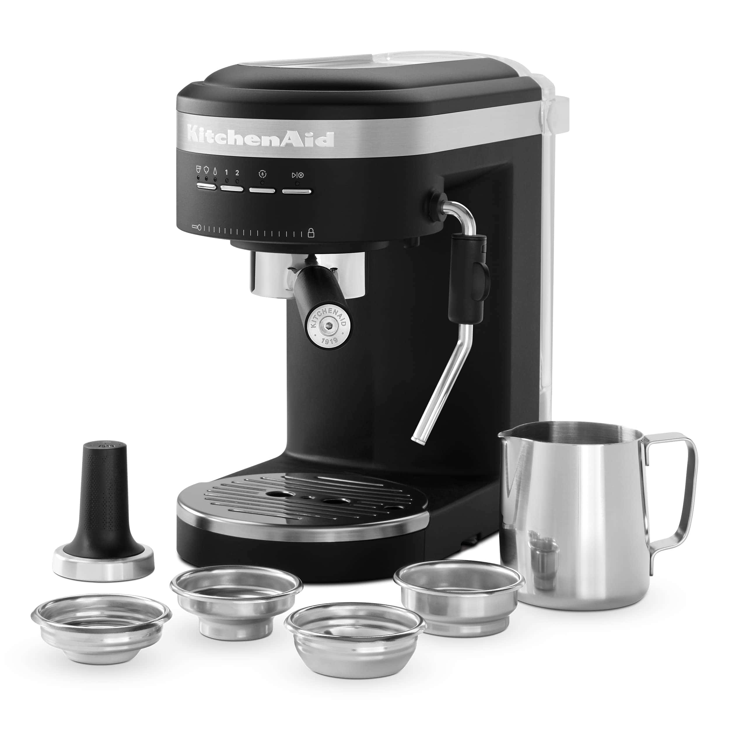 KitchenAid KES6403BM Semi-Automatic Espresso Machine, Black Matte, 1.4 Liters