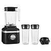 KitchenAid K150 3 Speed Ice Crushing Blender with 2 Personal Blender Jars - KSB1332Y, Black Matte, 48 oz