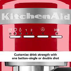 KitchenAid KES6503ER Metal Semi-Automatic Espresso Machine, Empire Red, 1.4 Liters