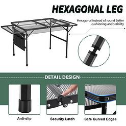 WildFinder Folding Table with 2 Wing Panels, Black