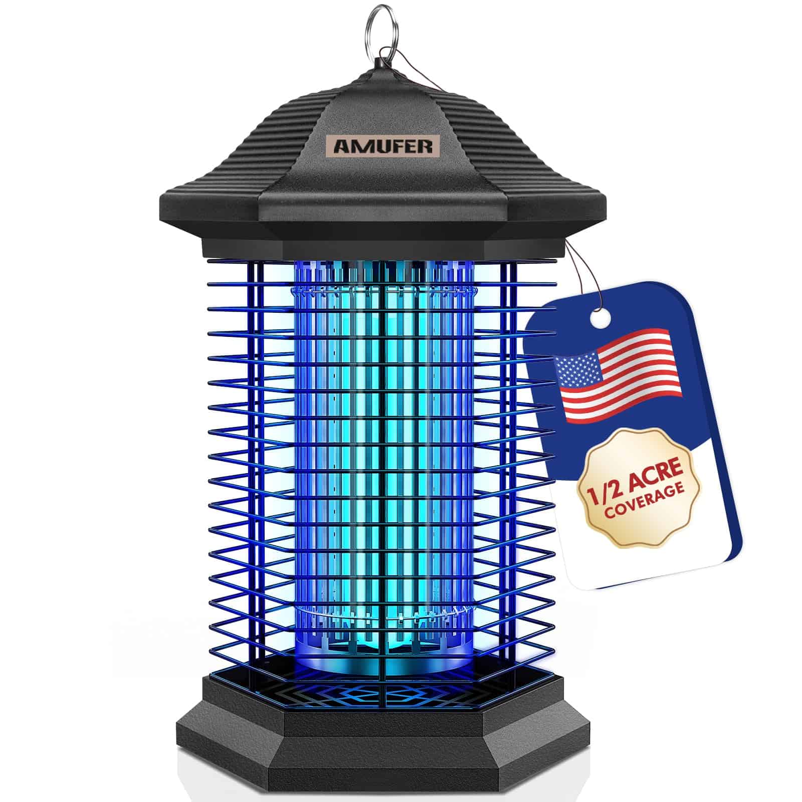 AMUFER Bug Zapper Mosquito Zapper for Outdoor & Indoor, 2 Safety Protection Technologies