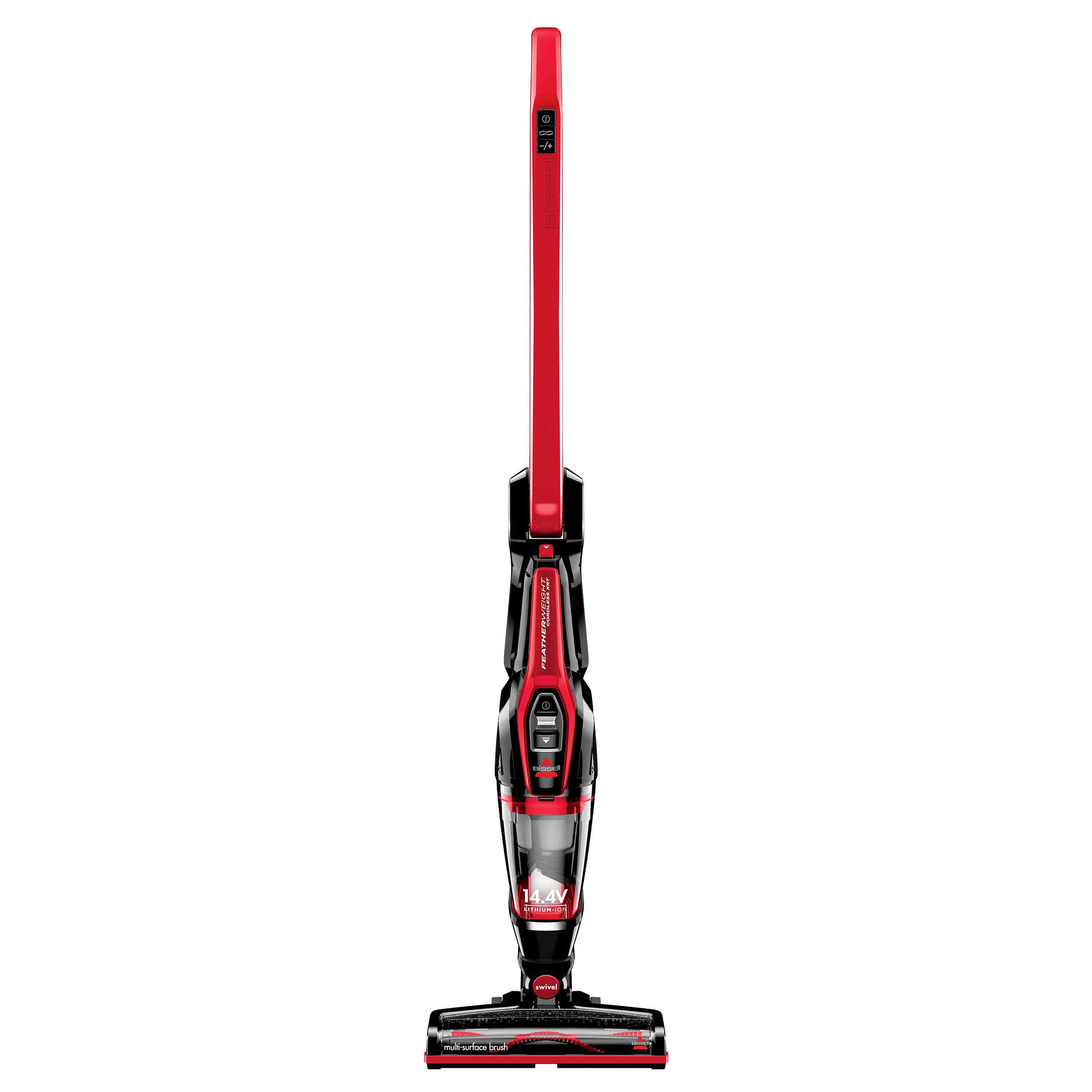 BISSELL 3079 Featherweight Cordless XRT 14.4V Stick Vacuum, Black, Red