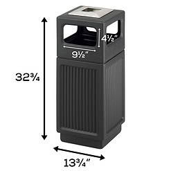 Safco Canmeleon Garbage Can for Indoor and Outdoor Use, Durable & Weather-Resistant Trash Receptacle with Ashtray, 30 Gallons