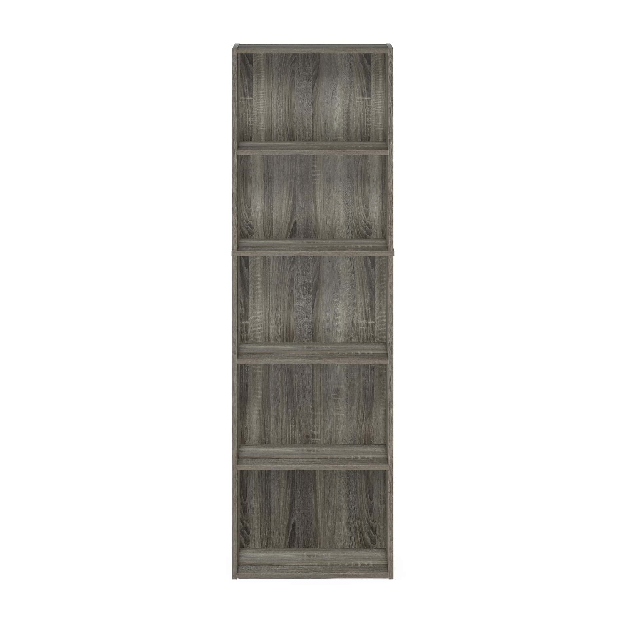 Furinno Luder Bookcase / Bookshelf / Storage Shelves, 5-Tier, French Oak