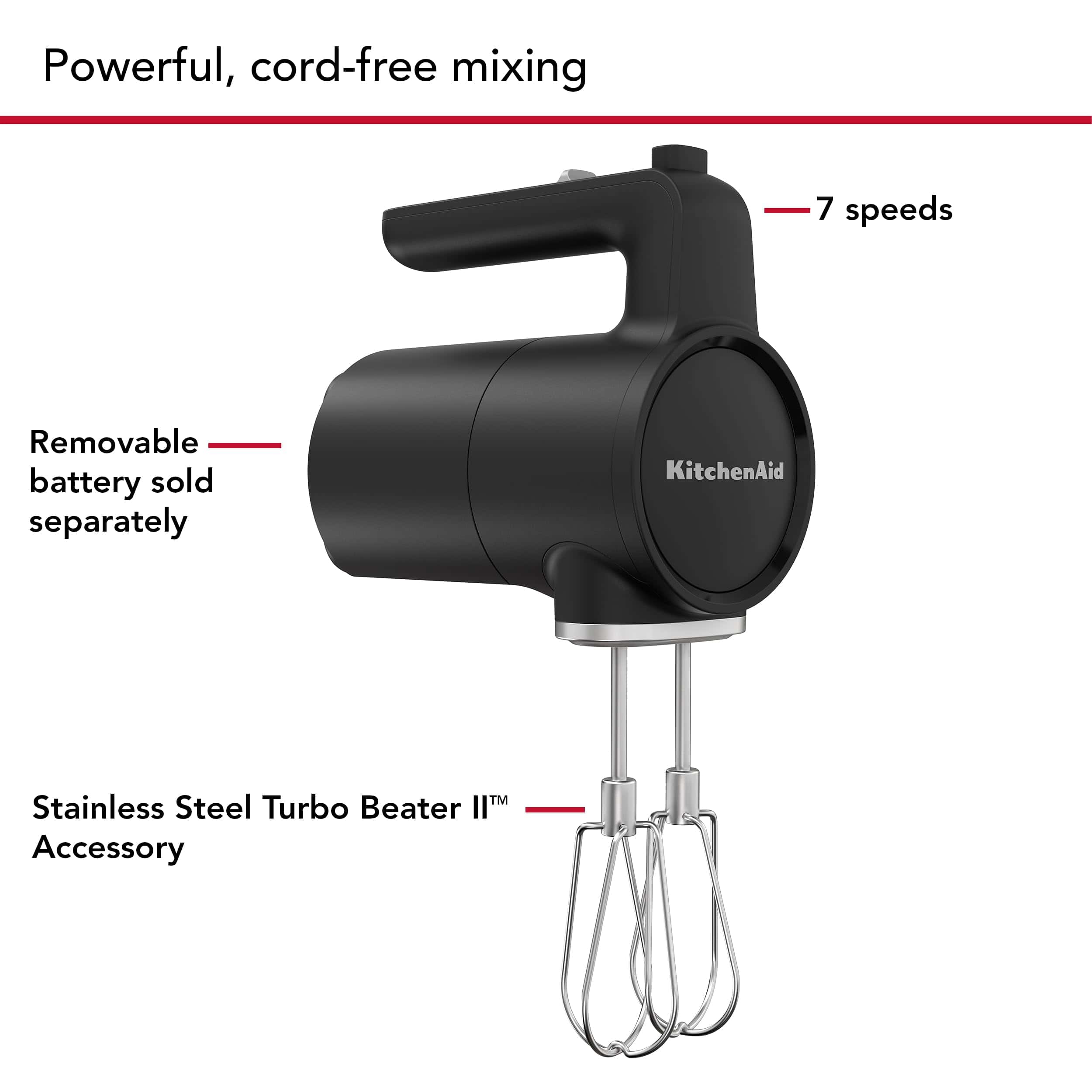 KitchenAid Go Cordless Hand Mixer - battery sold separately, KHMR700