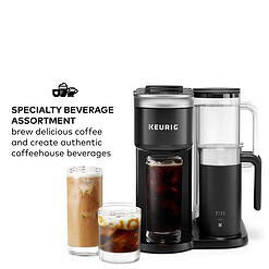 Keurig K-Cafe SMART Single Serve K-Cup Pod Coffee, Latte and Cappuccino Maker, Black