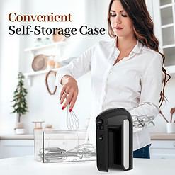 CHIDOLL 5-Speed Electric Hand Mixer, 800W Handheld Mixer with Turbo for Baking & Cooking, Kitchen Food Mixer - Black