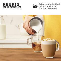 Keurig Standalone Frother Works Non-Dairy Milk, Hot and Cold Frothing, 6 Oz, Black