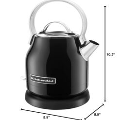 KitchenAid KEK1222OB 1.25-Liter Electric Kettle - Onyx Black, Small