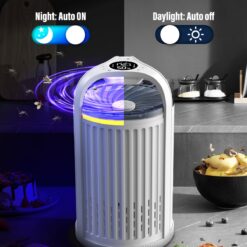 CreateFun Bug Zapper Indoor with Temperature & Humidity Sensor, Fly Trap Indoor, 3-in-1 Fruit Fly Trap, White