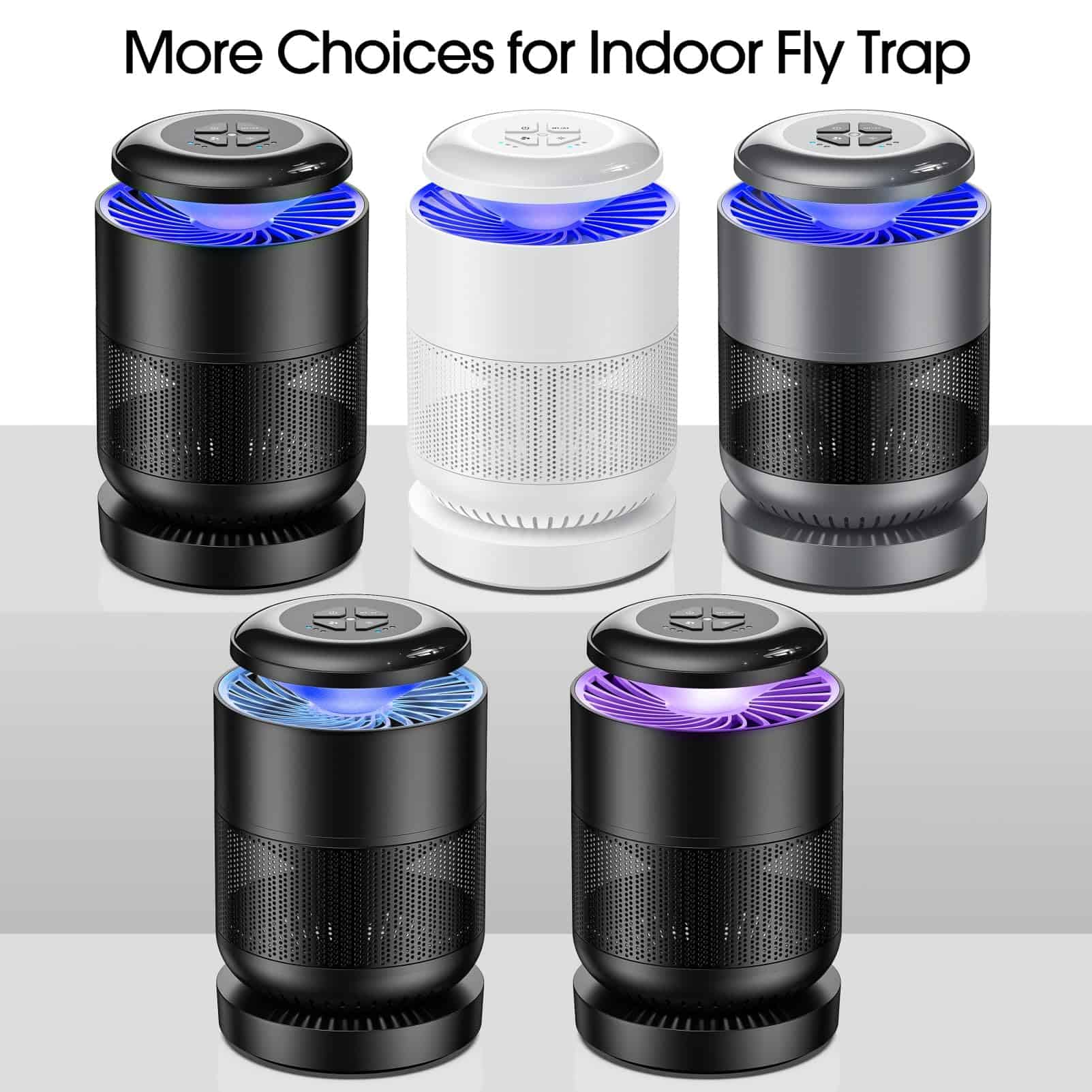 BUGBOW Fly Trap Indoor, Bug Light Trap Indoor, Remote Control Fruit Fly Trap Black & Dark Blue