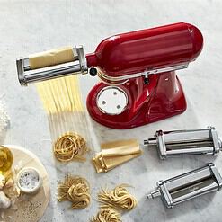 KitchenAid KSMPRA Stand Mixer Attachment Pasta Roller & Cutter, 3-Piece Set, Stainless Steel