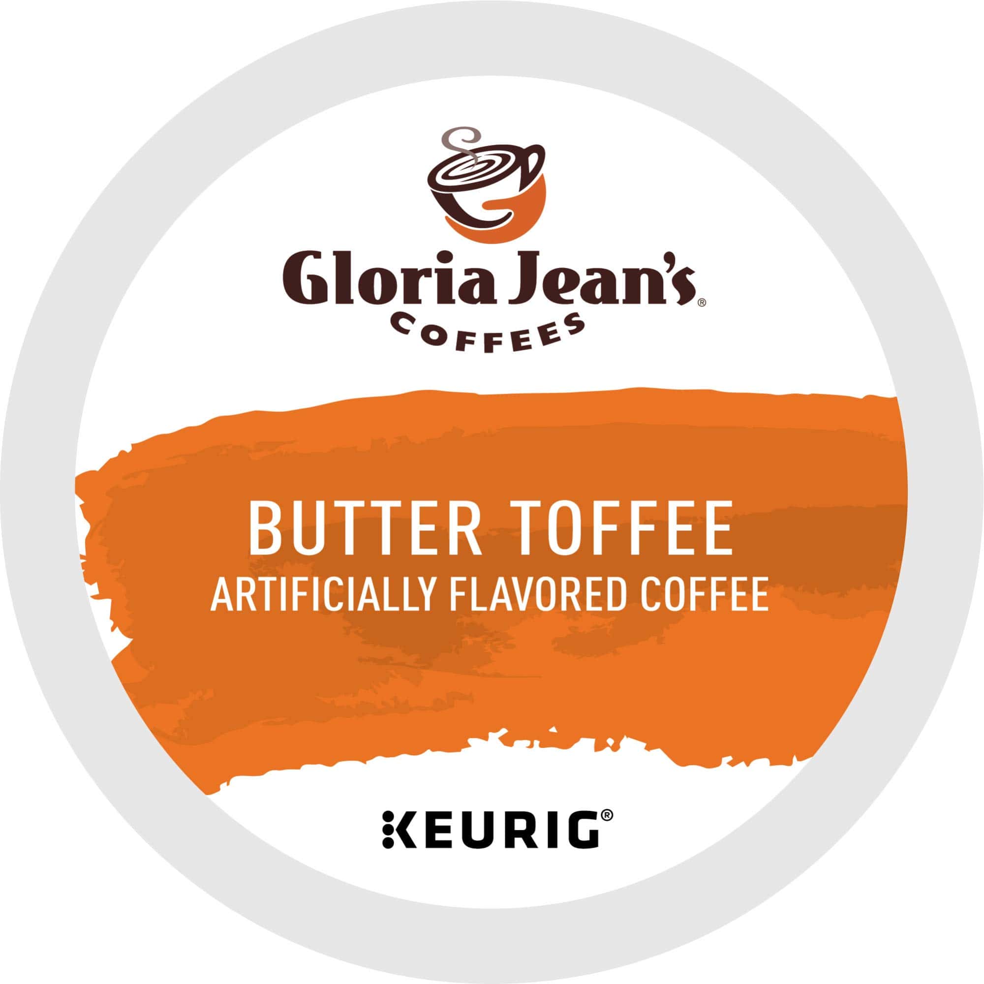 Gloria Jean's Butter Toffee, Keurig Single-Serve K-Cup Pods, Medium Roast Coffee, 96 Count (4 Packs of 24)