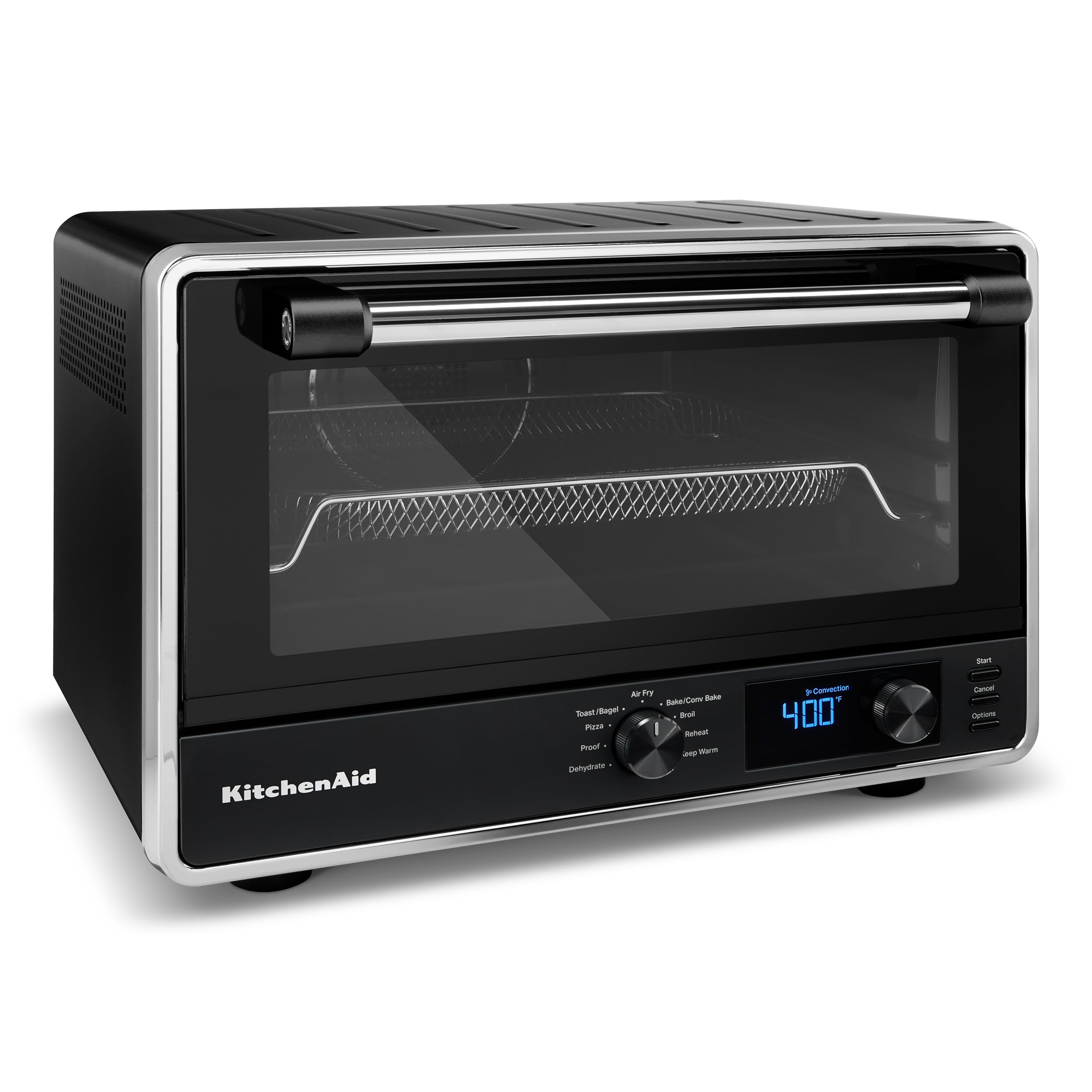 KitchenAid KCO128BM Digital Countertop Oven with Air Fry & Pizza Stone, Black Matte