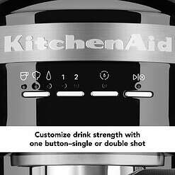 KitchenAid KES6503OB Metal Semi-Automatic Espresso Machine, Black, 1.4 Liters