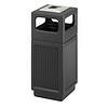 Safco Canmeleon Garbage Can for Indoor and Outdoor Use, Durable & Weather-Resistant Trash Receptacle with Ashtray, 30 Gallons